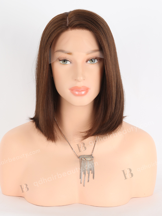 In Stock European Virgin Hair 12" All One Length BOB Straight 3# Color Grandeur Wig GRD-08021